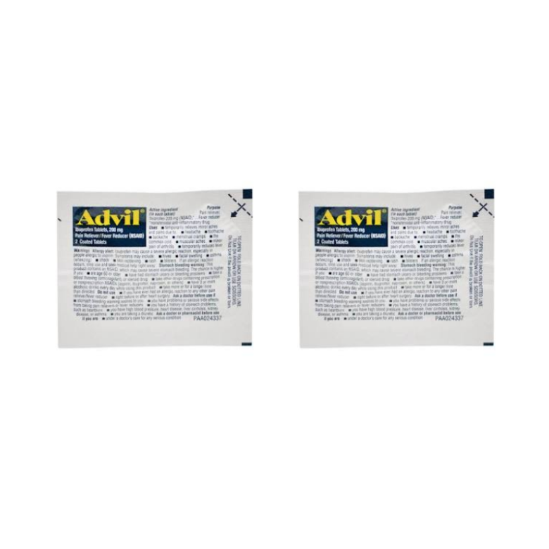 2 x Individual Packets of Advil